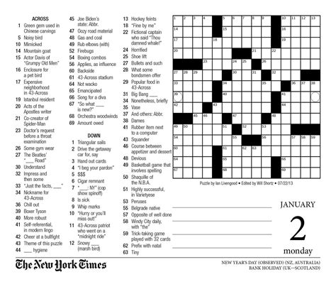 Big name in health care NYT Crossword